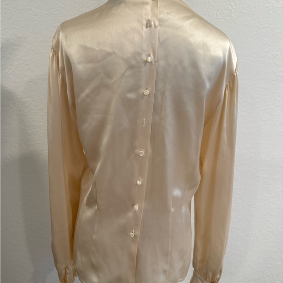 Vintage RALPH LAUREN Blue Label Lace Long Sleeve Blouse Size 6 - Picture 6 of 14